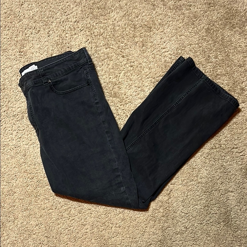 Chico's Platinum Women’s Black Denim Straight Leg Jeans Size 3 Regular
